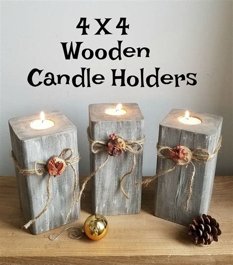 Christmas Candle Holders - Craft-Wood