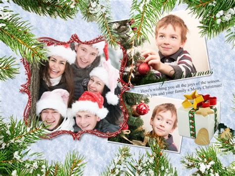 Christmas Card Collage Template