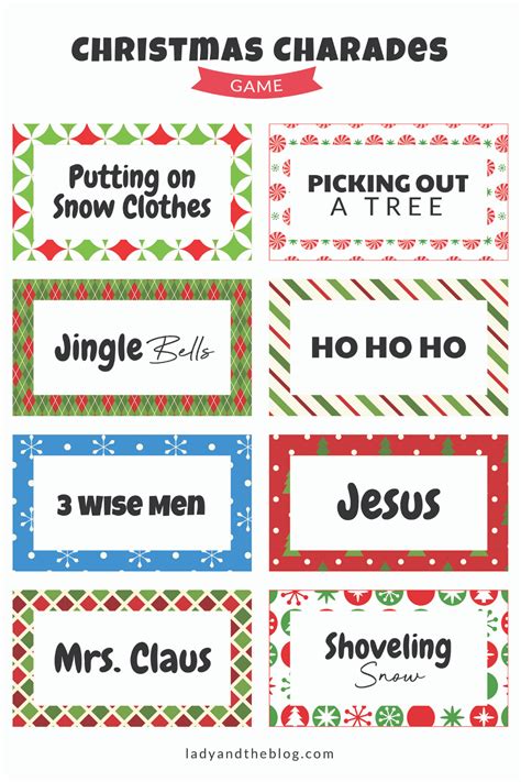 Christmas Charade Printables