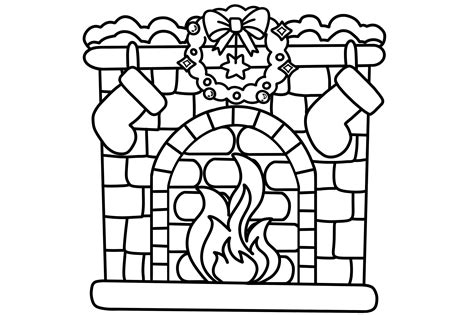 Christmas Chimney Coloring Pages Coloring Pages