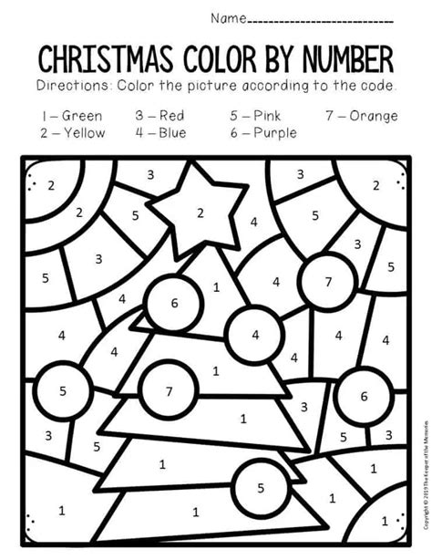 Christmas Color By Number Printable Calendar Printables