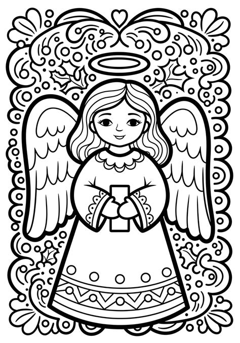 Christmas Coloring Pages Ange
