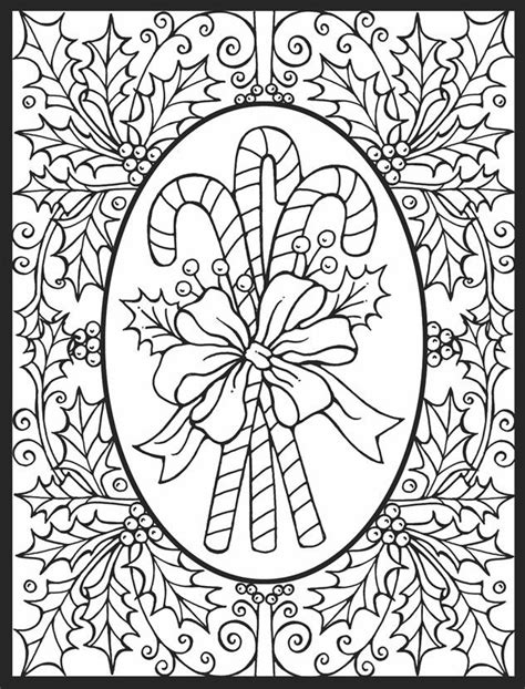 Christmas Coloring Pages Difficult For Adults at