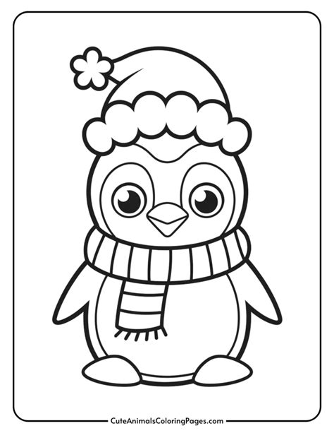 Christmas Coloring Pages Penguins