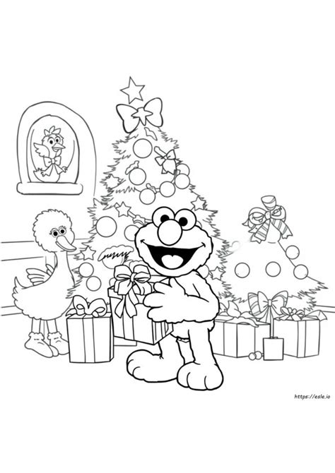 Christmas Coloring Pages Sesame Stree