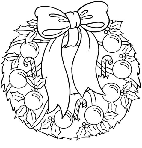 Christmas Coloring Pages Wrea