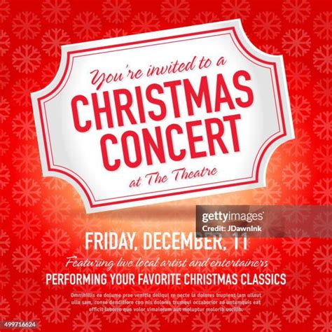 Christmas Concert Ticket Invitation Design Template HighRes Vector
