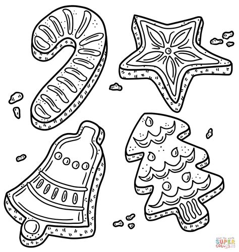 Christmas Cookie Coloring Shee