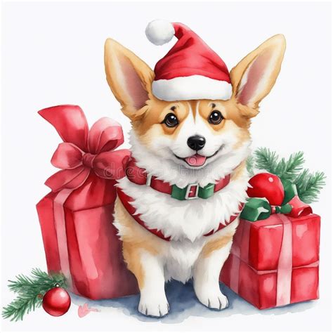 Christmas Corgi Clipart