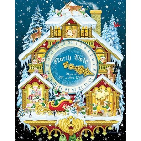 Christmas Cuckoo Clock Advent Calendar with Spinner