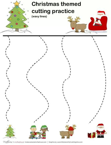 Christmas Cutting Practice Pages