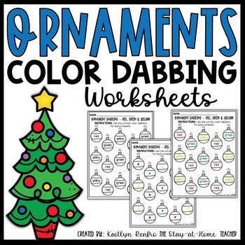 Christmas Dabbing Worksheets & Teaching Resources TpT