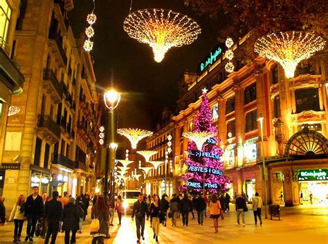Christmas Decoration In Barcelona Spain