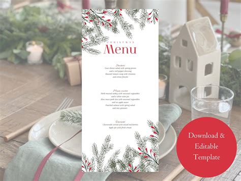 Christmas Dinner Menu Template Christmas Dinner Menu Christmas Menu Christmas Menu Design