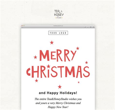 Christmas Email Newsletter Greetings HTML Mailchimp Marketing