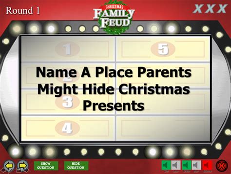 Christmas Family Feud Trivia Powerpoint Game Mac and PC Compatible