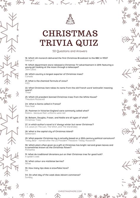 Christmas General Knowledge Quiz Questions And Answers KnowledgeWalls