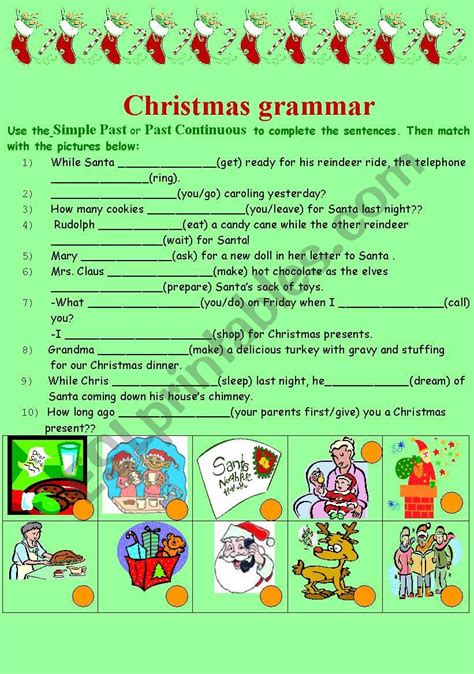 Christmas Grammar Worksheets