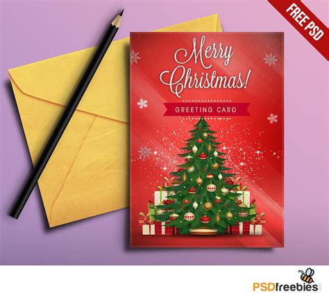 Christmas Greeting Card Free PSD Download PSD