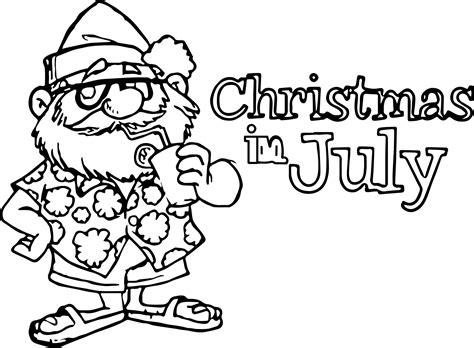 Christmas In July Coloring Pages