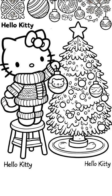 Christmas Kitty Coloring Pages Hello Kitty Coloring Hello Kitty Colouring Pages Kitty Coloring