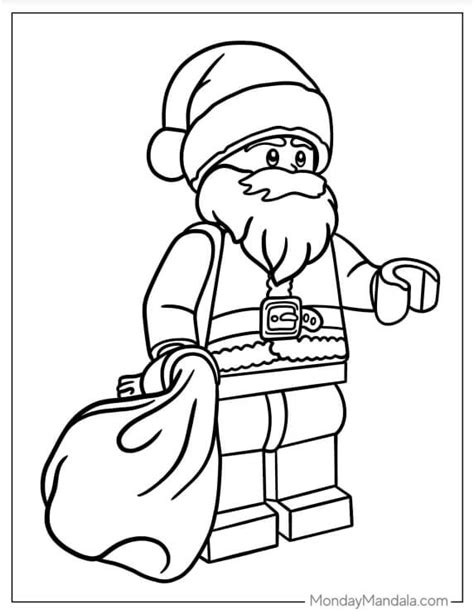 Christmas Lego Coloring Pages