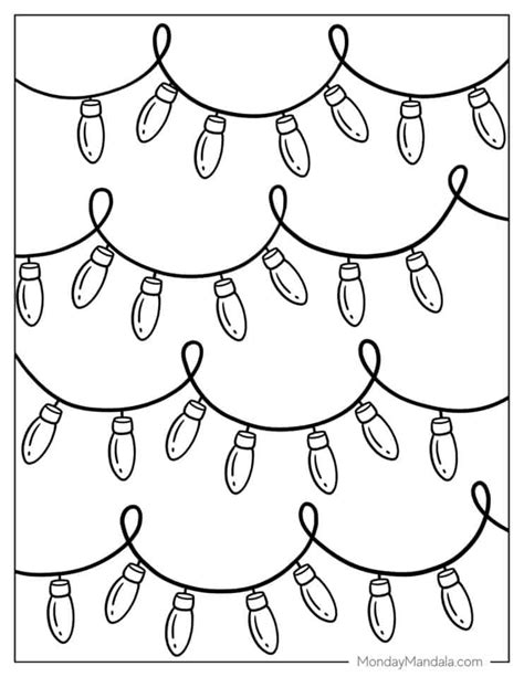 Christmas Light Bulb Coloring Page Bulbs To Color Colouring Light