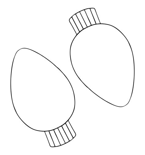 Christmas Light Bulb Coloring Pages
