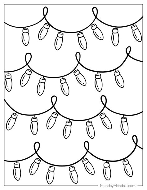 Christmas Light Coloring Page Home Design Ideas