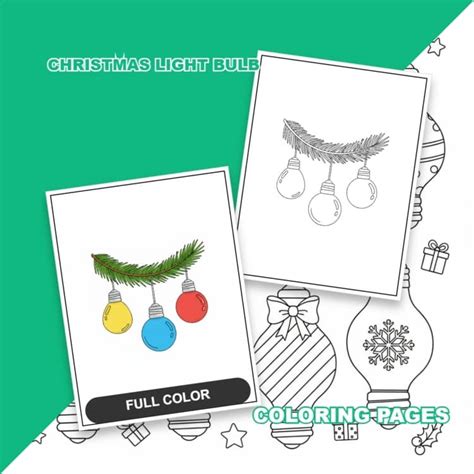 Christmas Light Coloring Shee