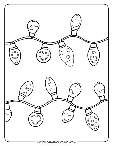 Christmas Lights Coloring Shee