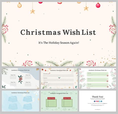 Christmas List Google Slides Template