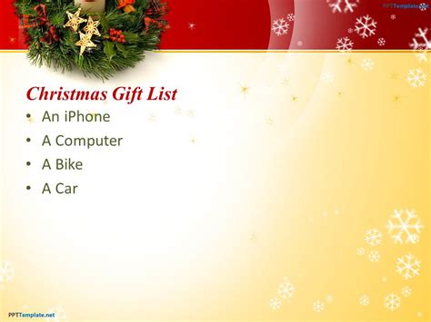 Christmas List Template Powerpoint