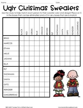 Christmas Logic Puzzle Activity