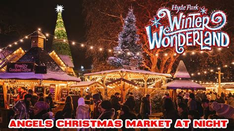 Christmas Market At Night Hyde Park Winter Wonderland (Dec 2022) [4K
