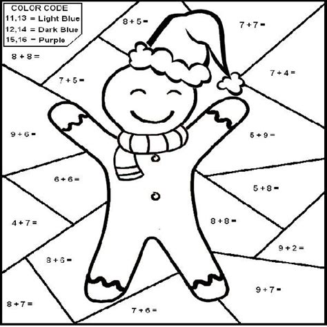 Christmas Math Coloring Pages Coloring Home