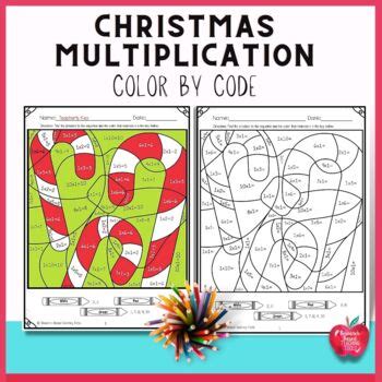 Christmas Multiplication Color by Code Made By Teachers