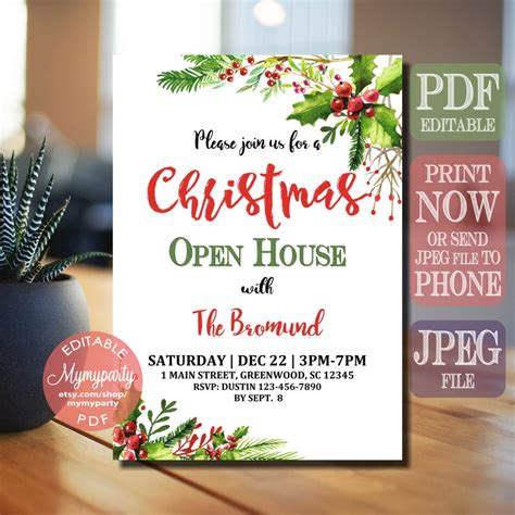 Christmas Open House Invitations - FromtheRookery