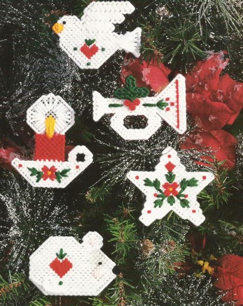 Christmas Ornament Patterns in Plastic Canvas 13 Designs Etsy