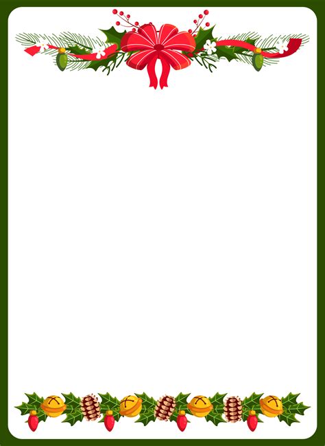 Christmas Paper Borders Free Printable