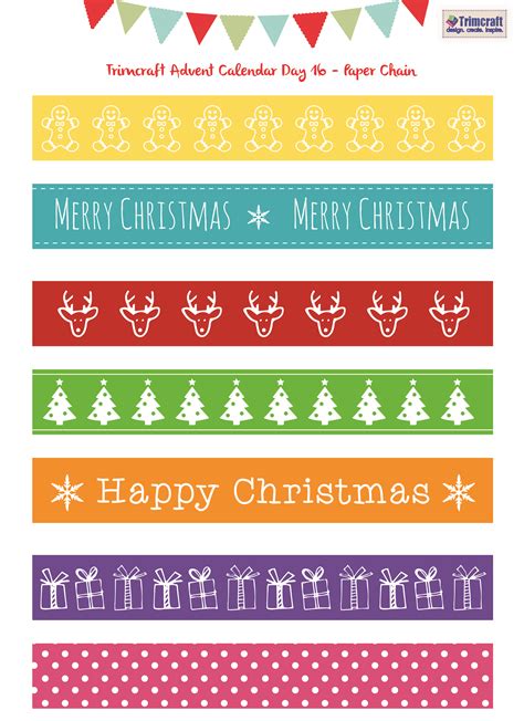 Christmas Paper Chain Template