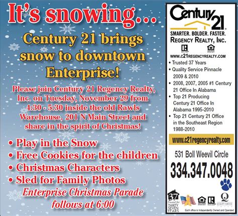 Christmas Parade in Enterprise Alabama Real Snow and All!