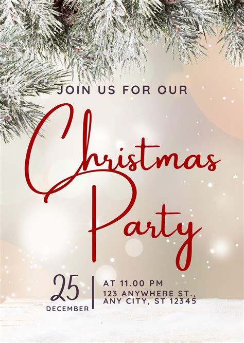 Christmas Party Invitation Templates Free