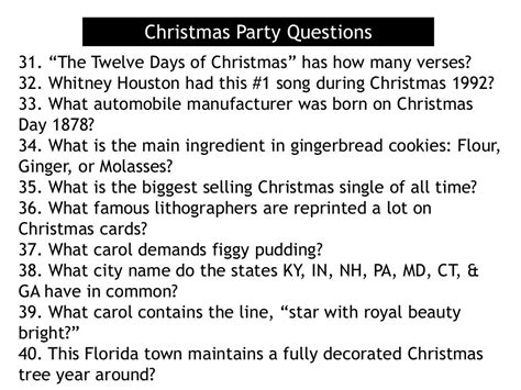 Christmas Party Questions 31. “The - SlideShare