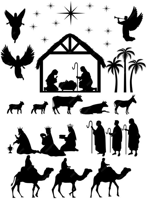 Christmas Patterns Free Craft Patterns Nativity silhouette