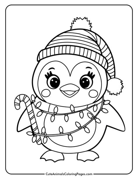 Christmas Penguin Coloring