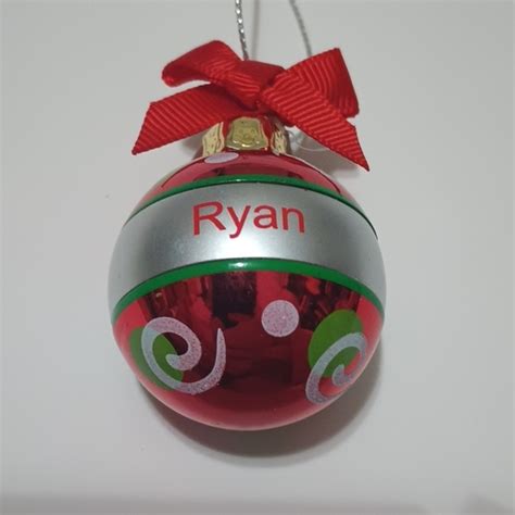 Christmas Personalized Metal Ornament, RYAN Magnet w/ Photo …