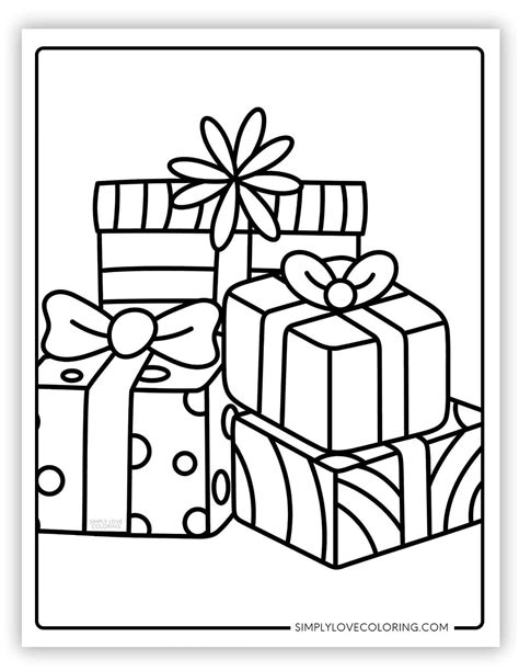 Christmas Present Coloring Shee