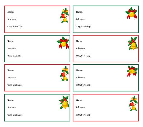 Christmas Printable Address Labels