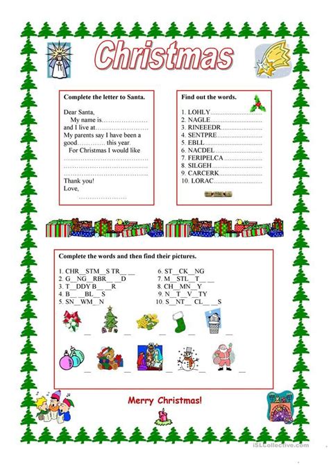 Christmas Riddles Key English Esl Worksheets For Distance Learning And Physical Classrooms